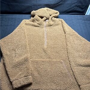 Old Navy Tan Fleece Hoodie Sweatshirt